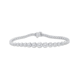 Diamond Graduated Bracelet 5 ct tw 14K White Gold 7"