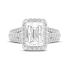 Thumbnail Image 3 of THE LEO Legacy Lab-Grown Diamond Emerald-Cut Halo Engagement Ring 2-7/8 ct tw 14K White Gold