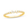 Thumbnail Image 1 of Now + Forever Baguette & Round-Cut Diamond Scatter Anniversary Ring 1/6 ct tw 10K Yellow Gold