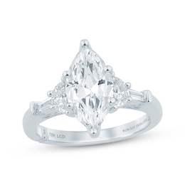 Monique Lhuillier Bliss Marquise-Cut Lab-Grown Diamond Engagement Ring 2-1/2 ct tw 18K White Gold
