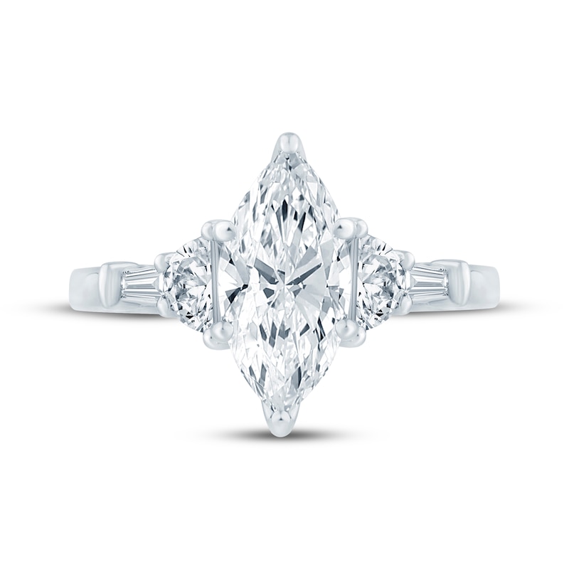 Main Image 4 of Monique Lhuillier Bliss Marquise-Cut Lab-Grown Diamond Engagement Ring 2-1/2 ct tw 18K White Gold