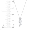 Thumbnail Image 7 of Diamond Flower Drop Necklace 1/4 ct tw 10K White Gold 18"