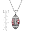 Thumbnail Image 4 of True Fans Tampa Bay Buccaneers 1/20 CT. T.W. Diamond Vertical Football Necklace in Sterling Silver