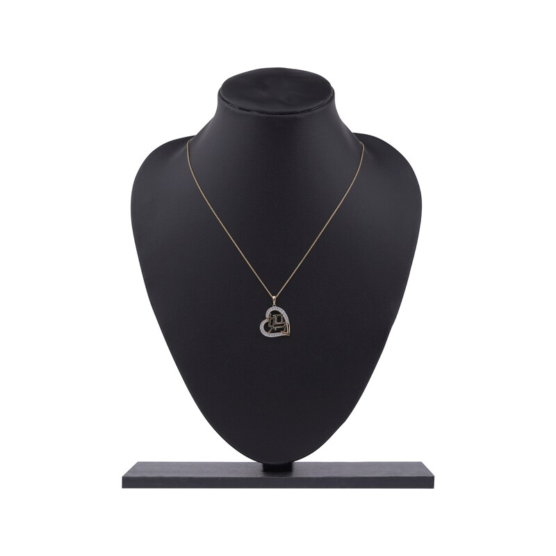 Main Image 6 of Diamond Chinese &quot;Mother&quot; Heart Necklace 1/4 ct tw 10K Yellow Gold 18&quot;