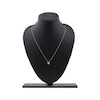 Thumbnail Image 5 of Multi-Diamond Heart Halo Necklace 1/6 ct tw 10K Yellow Gold 18&quot;