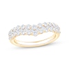 Thumbnail Image 1 of Now + Forever Diamond Three-Row Contour Anniversary Ring 1 ct tw 14K Yellow Gold