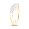 Thumbnail Image 2 of Now + Forever Diamond Three-Row Contour Anniversary Ring 1 ct tw 14K Yellow Gold