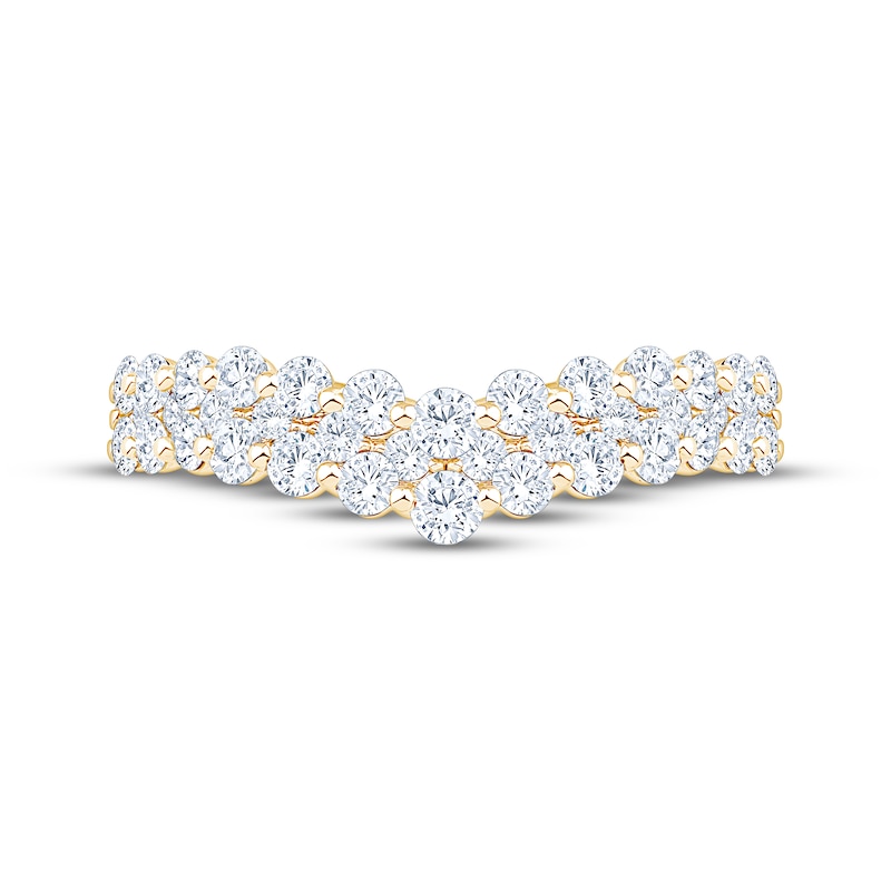 Main Image 3 of Now + Forever Diamond Three-Row Contour Anniversary Ring 1 ct tw 14K Yellow Gold