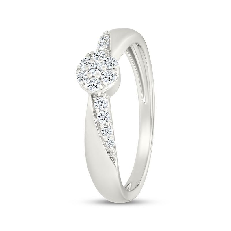 Main Image 2 of Diamond Accent Circle Promise Ring 1/5 ct tw Sterling Silver