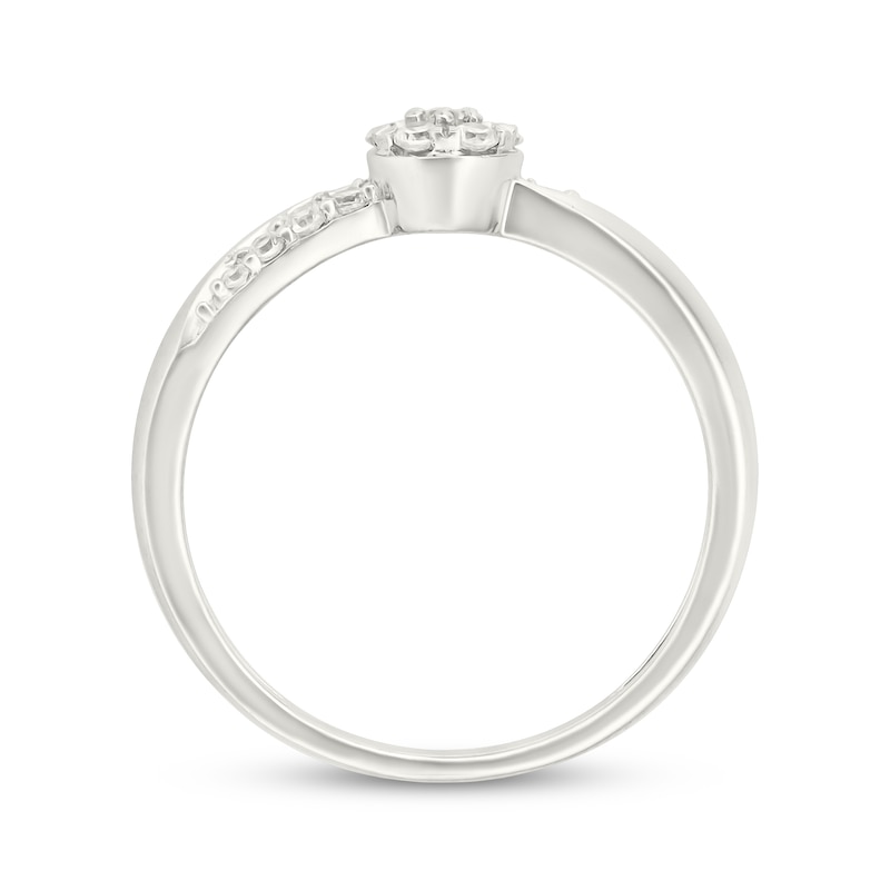 Main Image 3 of Diamond Accent Circle Promise Ring 1/5 ct tw Sterling Silver