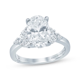 Monique Lhuillier Bliss Oval-Cut Lab-Grown Diamond Engagement Ring 3-1/3 ct tw 18K White Gold