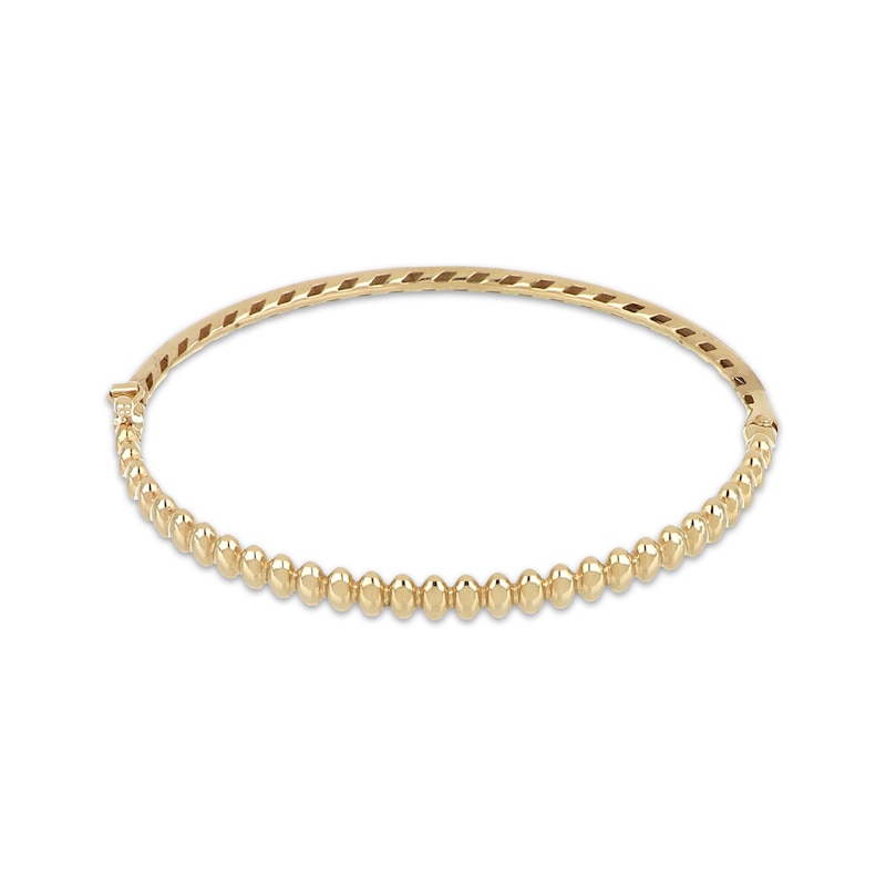Main Image 1 of Scalloped Bangle Bracelet 10K Yellow Gold 7.25"