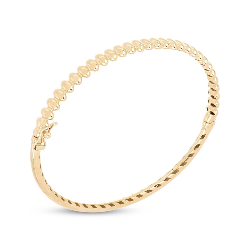 Main Image 2 of Scalloped Bangle Bracelet 10K Yellow Gold 7.25"
