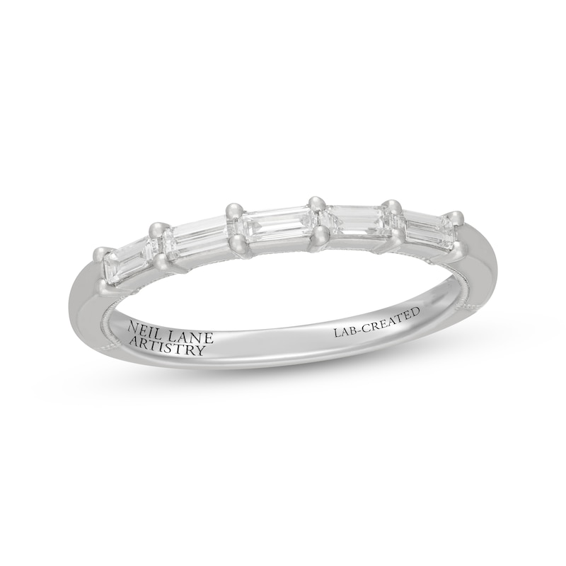 Main Image 1 of Neil Lane Artistry Heritage Baguette-Cut Lab-Grown Diamond Anniversary Ring 1/3 ct tw Platinum