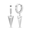 Thumbnail Image 1 of Men's Pyramid Dangle Hoop Earrings Stainless Steel