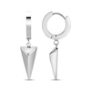 Thumbnail Image 3 of Men's Pyramid Dangle Hoop Earrings Stainless Steel