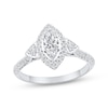 Thumbnail Image 1 of Now + Forever Marquise-Cut Diamond Halo Engagement Ring 3/4 ct tw 10K White Gold