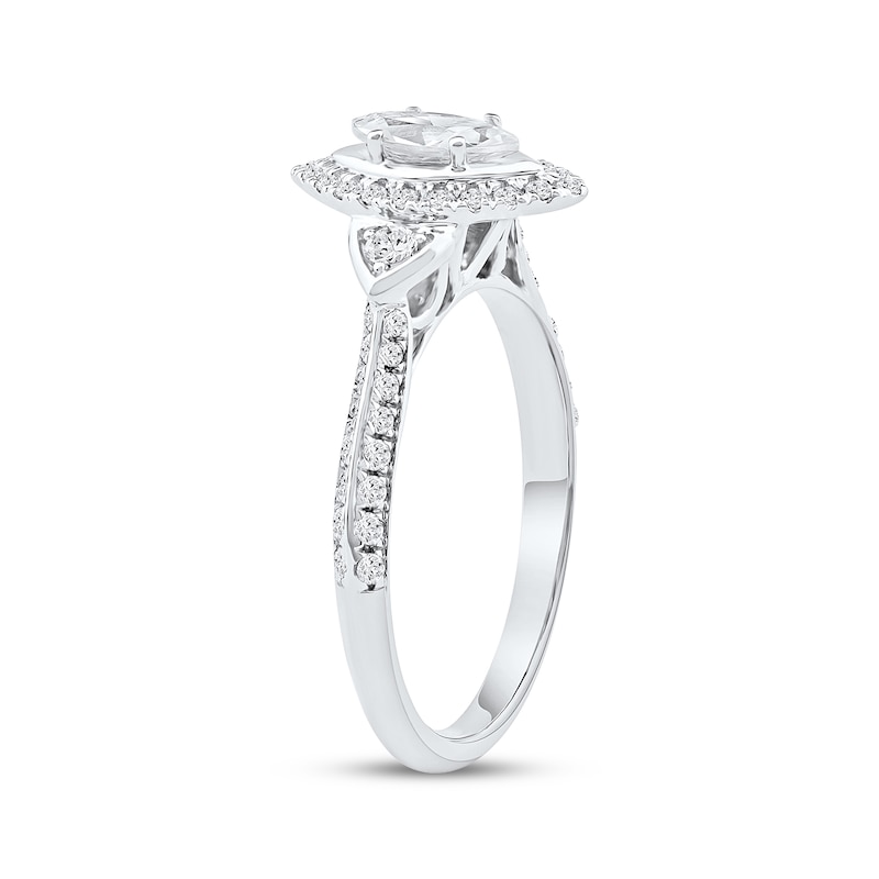 Main Image 2 of Now + Forever Marquise-Cut Diamond Halo Engagement Ring 3/4 ct tw 10K White Gold