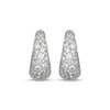 Thumbnail Image 2 of STUDIO BY KAY White Lab-Created Sapphire Tapered J-Hoop Earrings Sterling Silver