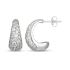 Thumbnail Image 3 of STUDIO BY KAY White Lab-Created Sapphire Tapered J-Hoop Earrings Sterling Silver