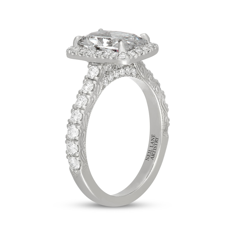 Main Image 2 of Neil Lane Artistry Heritage Cushion-Cut Lab-Grown Diamond Engagement Ring 2-3/4 ct tw Platinum