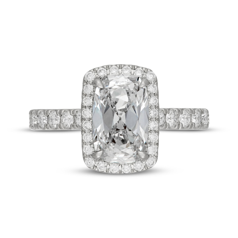 Main Image 3 of Neil Lane Artistry Heritage Cushion-Cut Lab-Grown Diamond Engagement Ring 2-3/4 ct tw Platinum