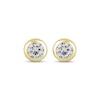Thumbnail Image 2 of STUDIO BY KAY White Lab-Created Sapphire Bezel-Set Solitaire Stud Earrings 24K Yellow Gold Vermeil Sterling Silver