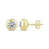 Thumbnail Image 3 of STUDIO BY KAY White Lab-Created Sapphire Bezel-Set Solitaire Stud Earrings 24K Yellow Gold Vermeil Sterling Silver