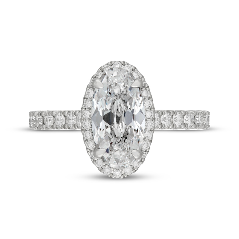 Main Image 3 of Neil Lane Artistry Heritage Oval-Cut Lab-Grown Diamond Engagement Ring 2-3/4 ct tw Platinum