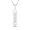 Thumbnail Image 1 of Men's Cylinder Drop Pendant Necklace Stainless Steel 24"