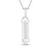 Thumbnail Image 3 of Men's Cylinder Drop Pendant Necklace Stainless Steel 24"