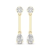 Thumbnail Image 2 of STUDIO BY KAY Pear-Shaped & Round-Cut Lab-Grown Diamond Drop Earrings 3/8 ct tw 24K Yellow Gold Vermeil Sterling Silver