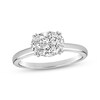Thumbnail Image 1 of Now + Forever Oval-Cut Diamond Solitaire East-West Hidden Halo Engagement Ring 1 ct tw 14K White Gold (I/I2)