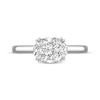 Thumbnail Image 3 of Now + Forever Oval-Cut Diamond Solitaire East-West Hidden Halo Engagement Ring 1 ct tw 14K White Gold (I/I2)