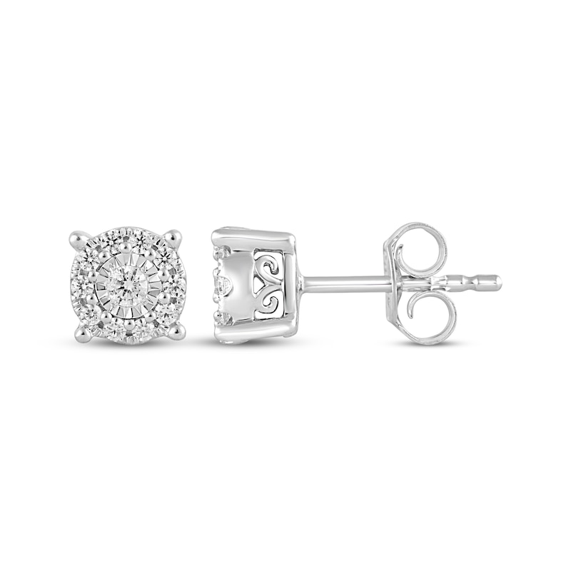 Main Image 1 of KAY Lab-Grown Diamonds Halo Stud Earrings 1/4 ct tw Sterling Silver