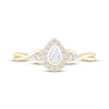 Thumbnail Image 3 of Now + Forever Pear-Shaped Diamond Halo Twist Shank Engagement Ring 1/4 ct tw 14K Yellow Gold