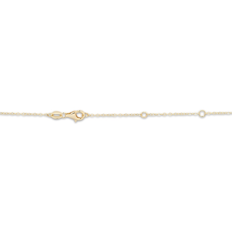 Main Image 4 of STUDIO BY KAY Oval-Cut Swiss Blue Topaz Cushion Frame Necklace 24K Yellow Gold Vermeil Sterling Silver 18"