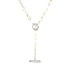 Thumbnail Image 1 of STUDIO BY KAY Lab-Grown Diamond Lariat Paperclip Chain Necklace 7/8 ct tw 24K Yellow Gold Vermeil Sterling Silver 18"