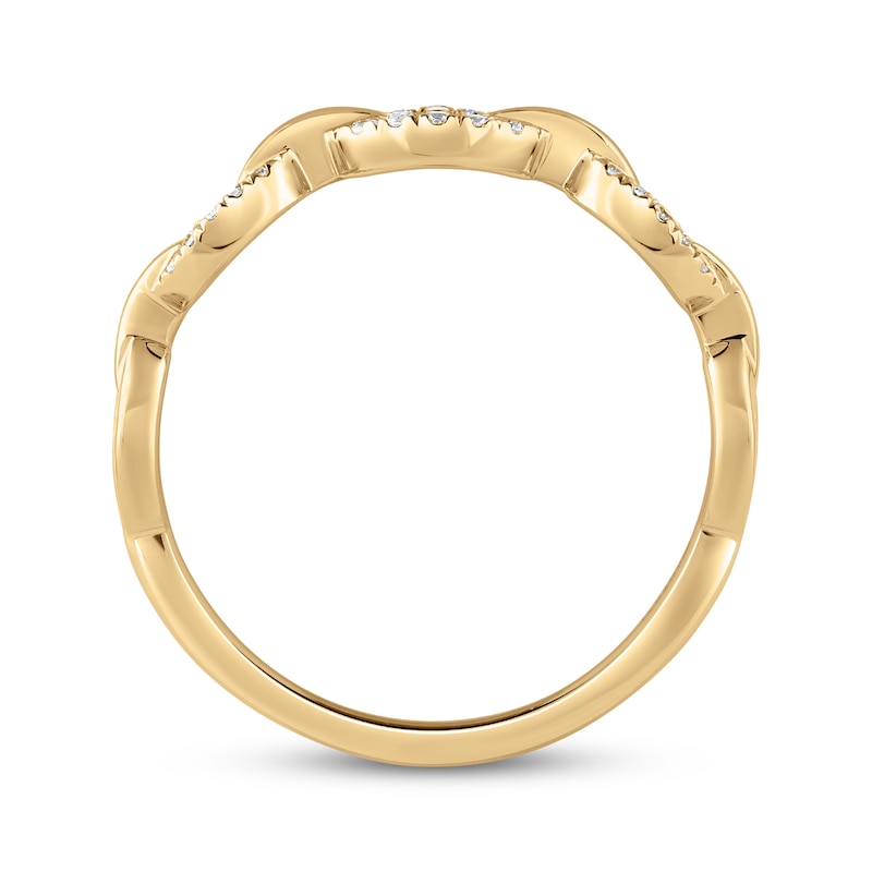 Main Image 3 of STUDIO BY KAY Lab-Grown Diamond Chain Link Ring 1/10 ct tw 24K Yellow Gold Vermeil Sterling Silver