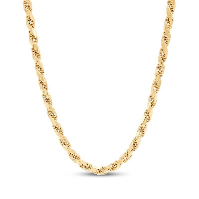 Main Image 1 of 3.5mm Rope Chain Necklace Hollow 10K Yellow Gold 20"