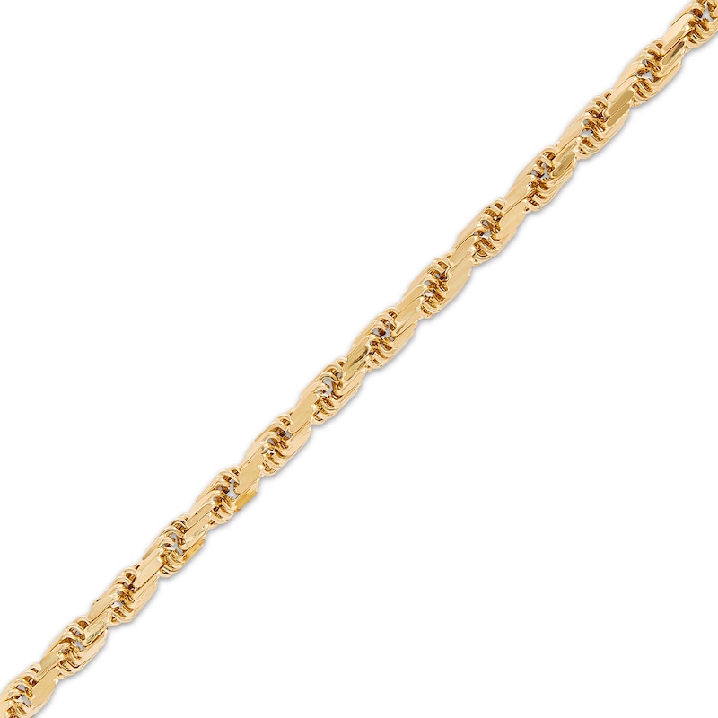 Main Image 2 of 3.5mm Rope Chain Necklace Hollow 10K Yellow Gold 20"
