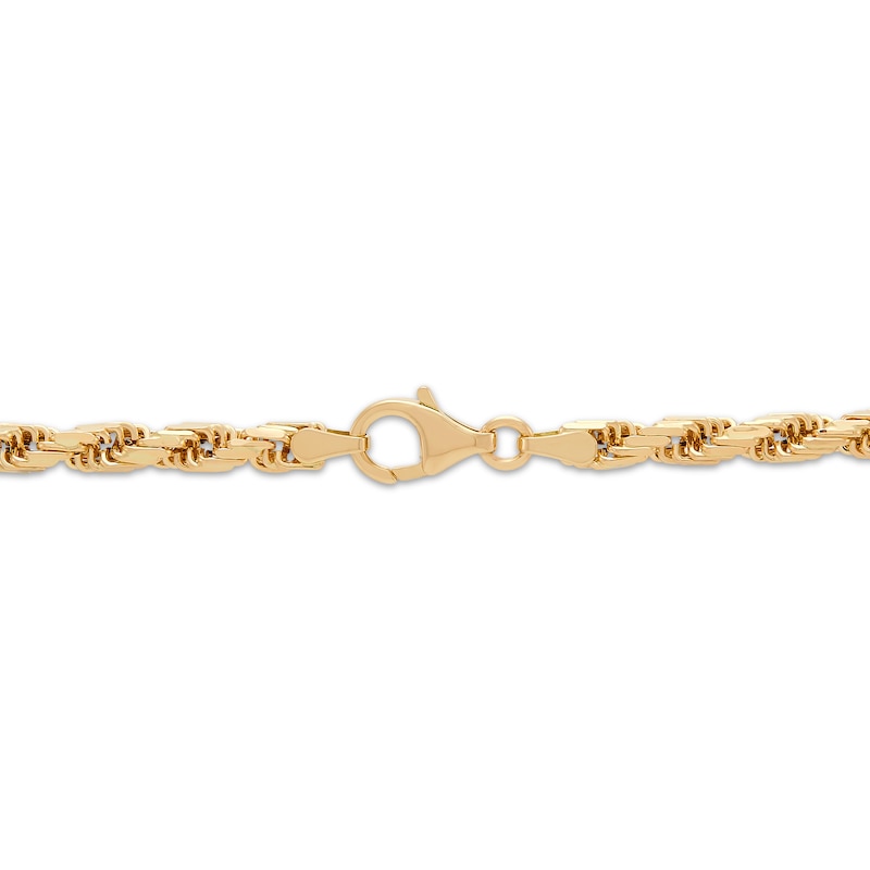 Main Image 3 of 3.5mm Rope Chain Necklace Hollow 10K Yellow Gold 20"