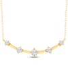 Thumbnail Image 1 of Milestones Lab-Grown Diamond Station Smile Necklace 1-1/2 ct tw 10K Yellow Gold 18"