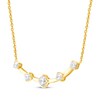 Thumbnail Image 2 of Milestones Lab-Grown Diamond Station Smile Necklace 1-1/2 ct tw 10K Yellow Gold 18"