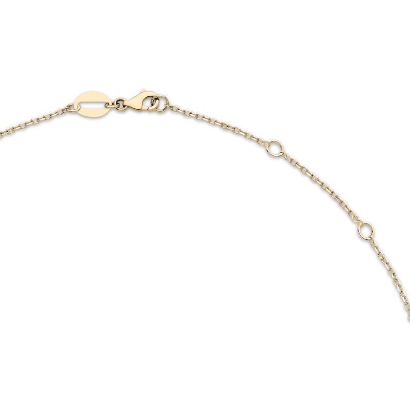 Main Image 3 of Milestones Lab-Grown Diamond Station Smile Necklace 1-1/2 ct tw 10K Yellow Gold 18"
