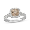Thumbnail Image 1 of Neil Lane Desert Diamonds Round-Cut Double Halo Engagement Ring 7/8 ct tw 14K Two-Tone Gold