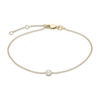 Thumbnail Image 2 of KAY Lab-Grown Diamonds Bezel-Set Round-Cut Solitaire Bracelet 1/8 ct tw 18K Yellow Gold-Plated Sterling Silver 7.25"