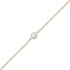 Thumbnail Image 3 of KAY Lab-Grown Diamonds Bezel-Set Round-Cut Solitaire Bracelet 1/8 ct tw 18K Yellow Gold-Plated Sterling Silver 7.25"