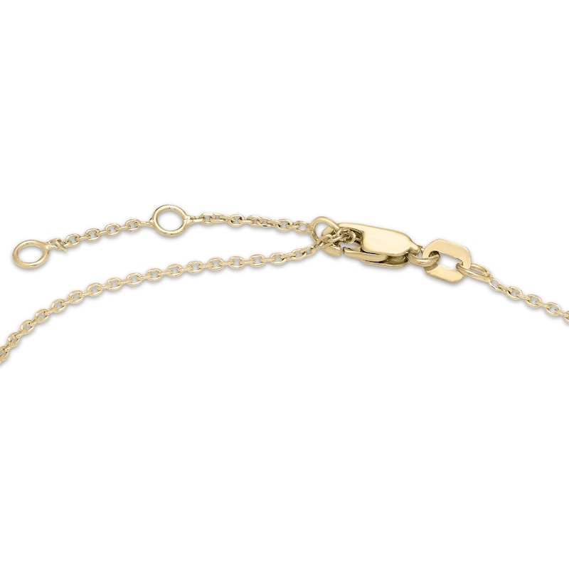 Main Image 4 of KAY Lab-Grown Diamonds Bezel-Set Round-Cut Solitaire Bracelet 1/8 ct tw 18K Yellow Gold-Plated Sterling Silver 7.25"