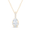 Thumbnail Image 1 of KAY Lab-Grown Diamonds Oval & Round-Cut Necklace 1/2 ct tw 10K Yellow Gold 18"